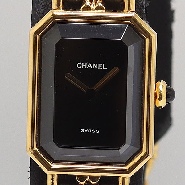 稼働 シャネル H 0001 プルミエールL Q M 96181 QZ ブラック文字盤 レディース腕時計 1983410 12 KHT KMR ABC 17703