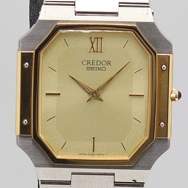 級 稼働 セイコー クレドール 14 K ゴールド文字盤 QZ 9300 5320 メンズ腕時計 8870400 12 DIT KMR