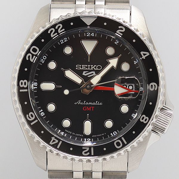 稼働 セイコー ダイバーズ ファイブ AT ブラック文字盤 4 R 34 00 A 0 メンズ腕時計 5656200 12 PRT KMR 17716