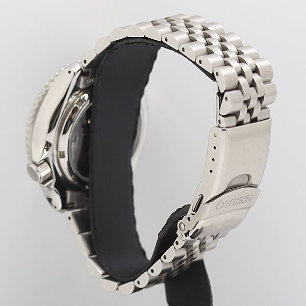  稼働 セイコー ダイバーズ ファイブ AT ブラック文字盤 4R34 00A0 メンズ腕時計 5656200 12PRT KMR 17716 アウトドア風 自動巻き時計 腕時計(アナログ)