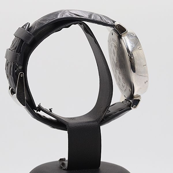 稼働 ルイヴィトン タンブールクロノ QZ Q 11 BK ブラック文字盤 メンズ腕時計 0031020 12 DKT MST