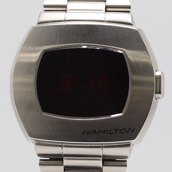 稼働 ハミルトンアメリカンクラシック QZ デジタル文字盤 メンズ腕時計 0005500 12 DKT MST