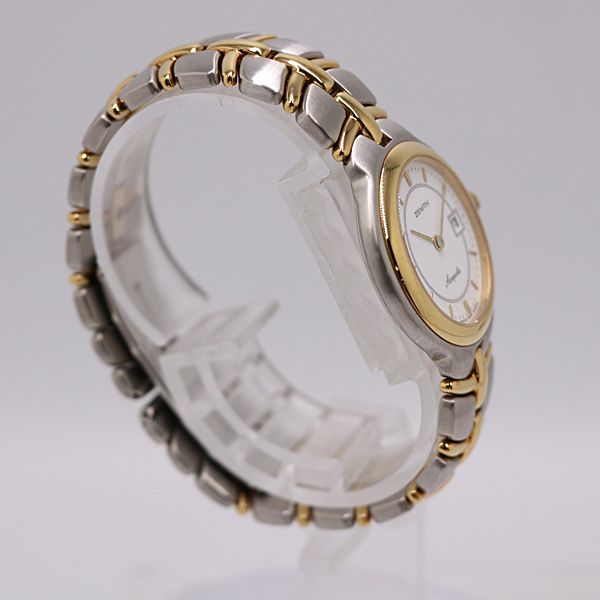 級 稼働 ゼニス アクロポリス 59 7000 295 QZ ホワイト文字盤 レディース腕時計 3973200 12 DIT ABC 17728