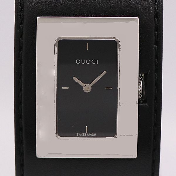 保 稼働 グッチ 7800 L QZ ブラック文字盤 レディース腕時計 3668000 12 PRT KMR ABC 17733