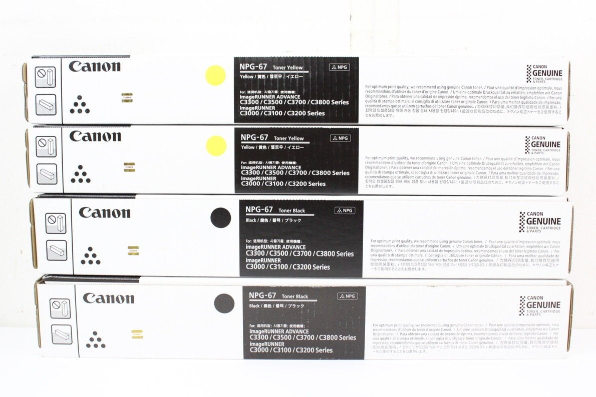 ♥ CANON トナー NPG 67 8本 シアン マゼンタ イエロー ブラック 各2 キャノン L 42 byebye