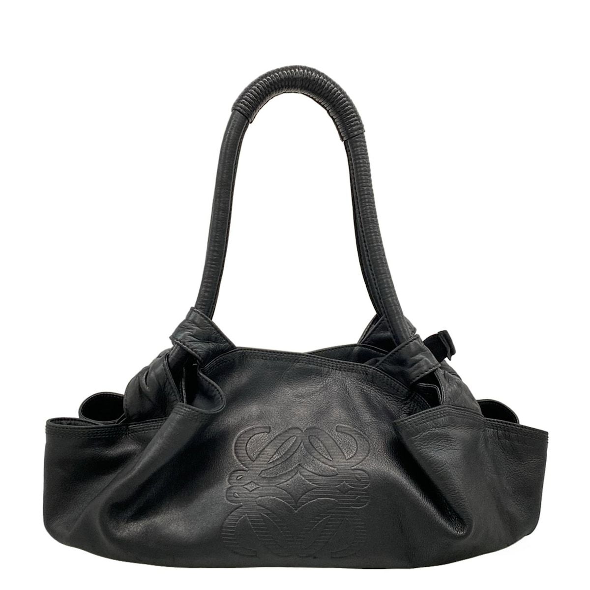 LOEWE ロエベ ナッパアイレ ホーボー 黒 レザー LOEWE(ロエベ) ハンドバッグ ナッパアイレ 黒 レザー - メルカリ