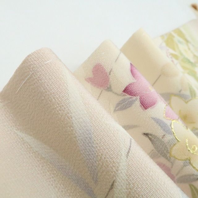 ❁tomihisa❁新品 吉澤友禅 お仕立て上がり品 着物 正絹 仕付け糸付