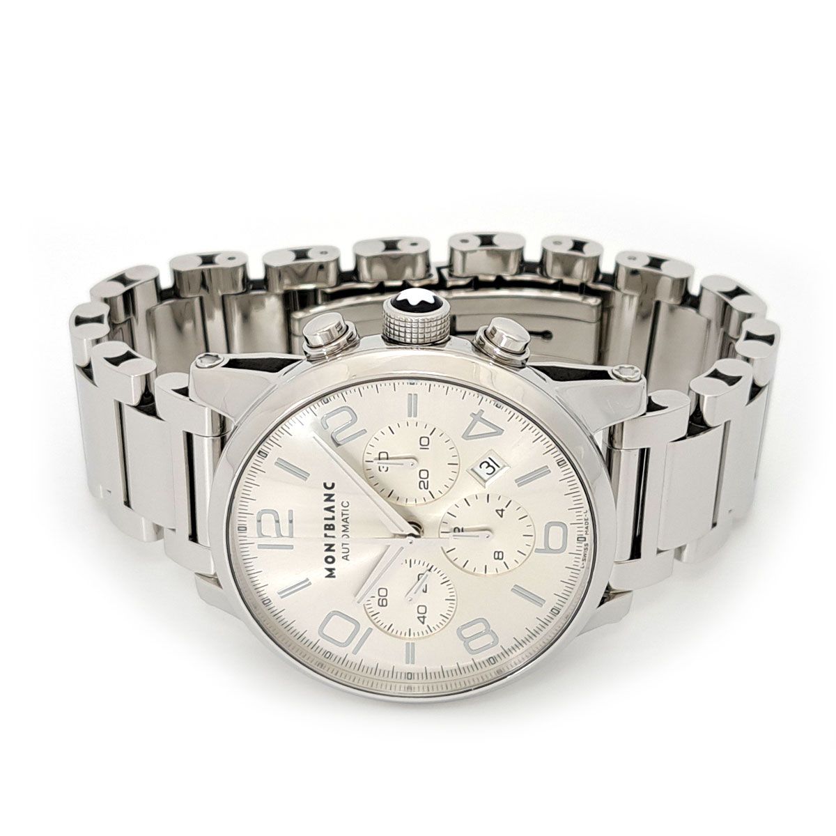 モンブラン タイムウォーカー クロノグラフ 7069 自動巻き ステンレススティール メンズ MONTBLANC 時計