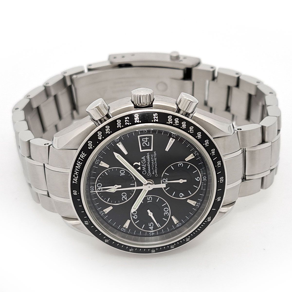 オメガ スピードマスター デイト 3210 50 自動巻き ステンレススティール メンズ OMEGA 時計