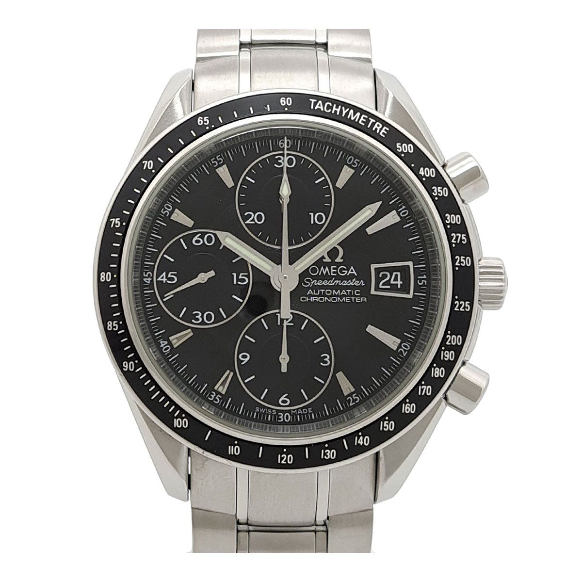 オメガ スピードマスター デイト 3210 50 自動巻き ステンレススティール メンズ OMEGA 時計