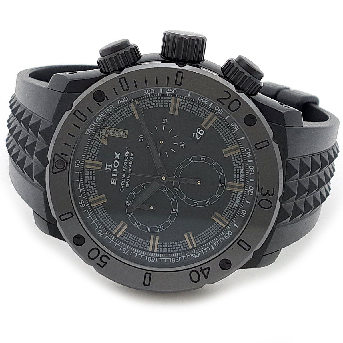 エドックス クロノオフショア1 クロノグラフ リミテッド 10221 37 N 3 1 GD クオーツ ステンレススティール メンズ EDOX 時計