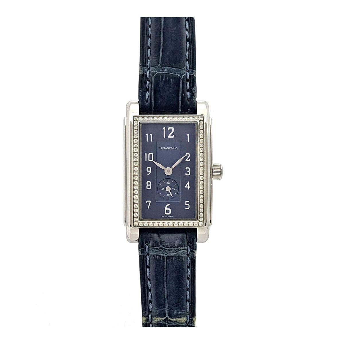 ティファニー グランドレクタンギュラー ダイヤベゼル クオーツ ステンレススティール レディース TIFFANY Co 時計