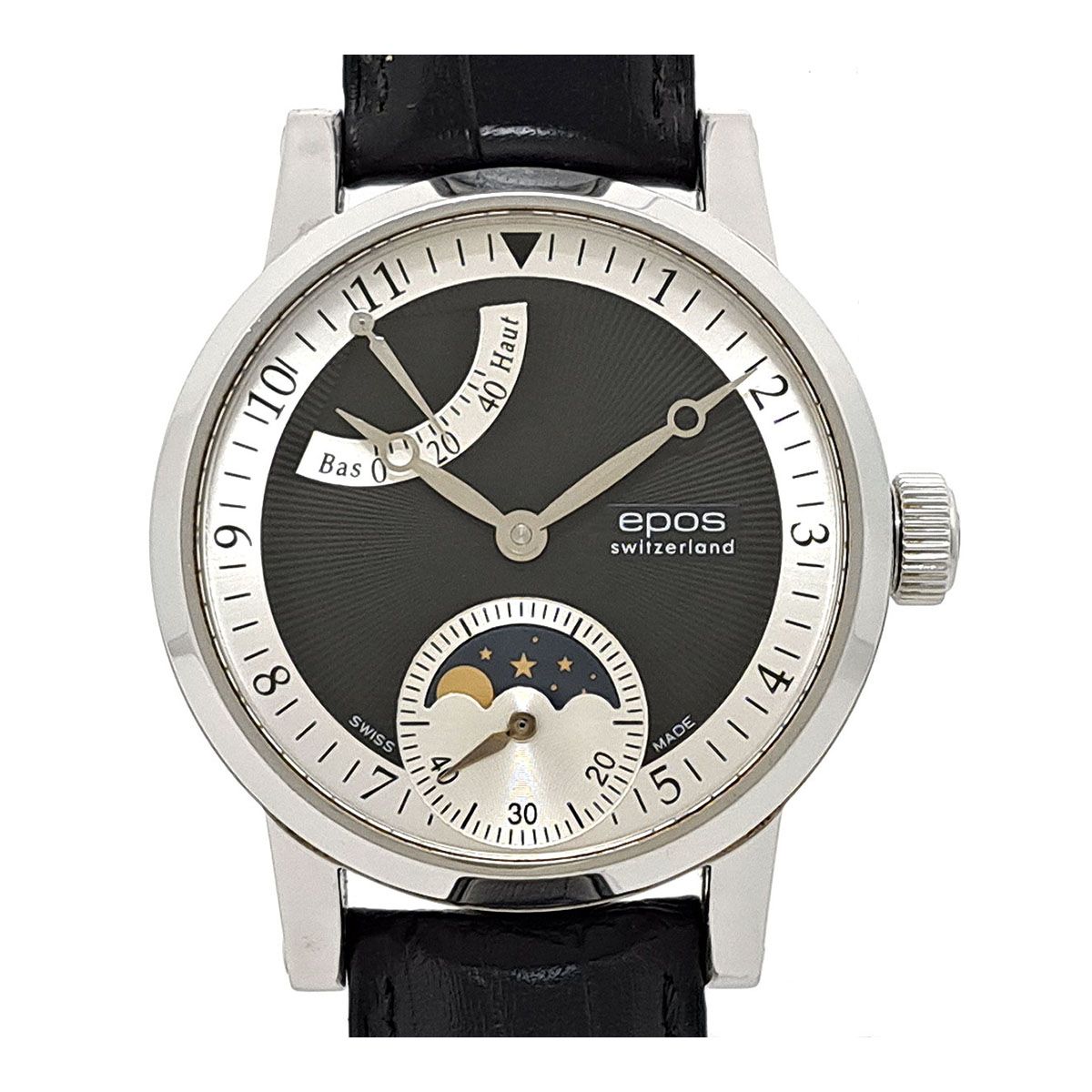 エポス ユニタス 3378 手巻き ステンレススティール メンズ EPOS 時計