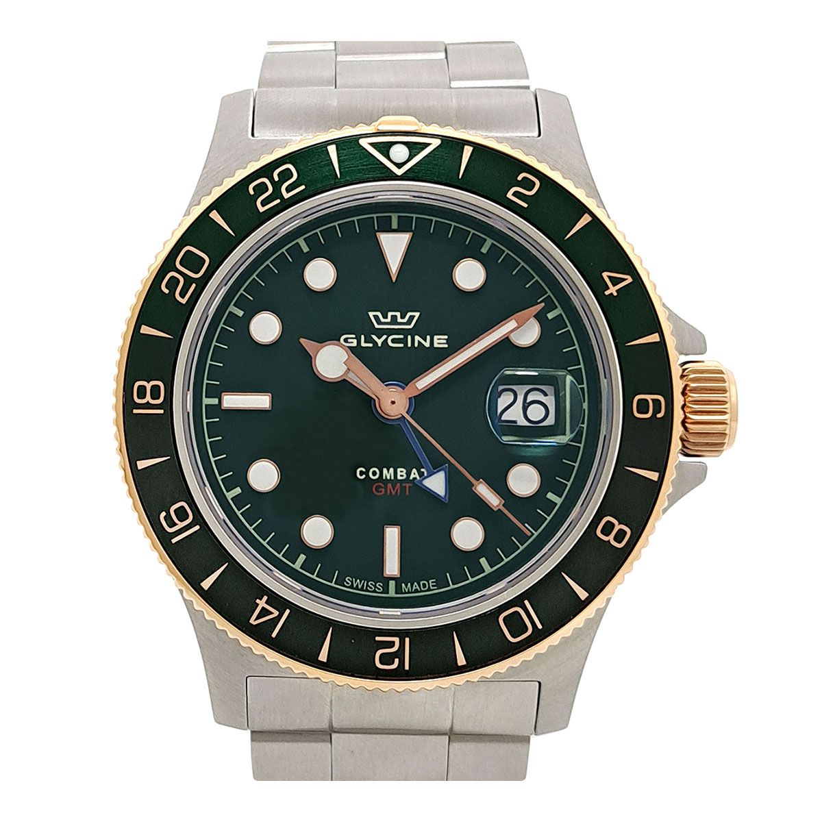 グリシン コンバットサブGMT GL 1058 クオーツ ステンレススティール メンズ GLYCINE 時計