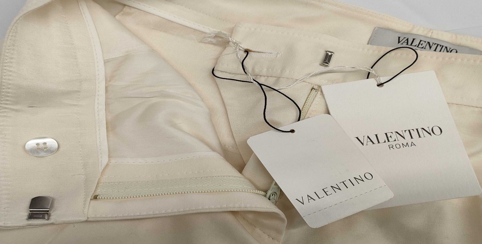 VALENTINO ROMA ヴァレンチノローマ パンツ ホワイト 40 IT タグ付 裾上げ前提 イタリア製 メルカリ