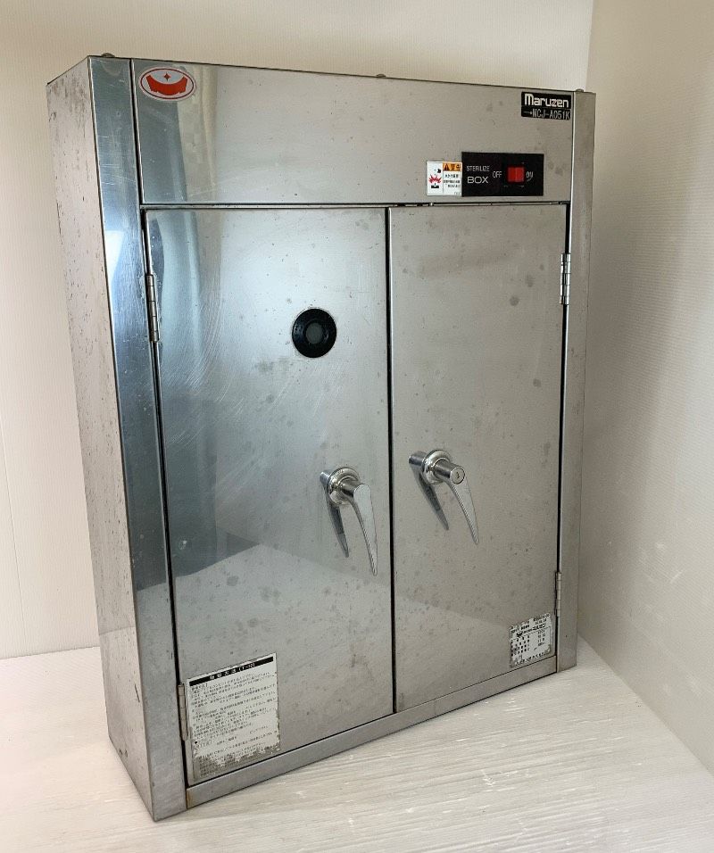 MARUZEN マルゼン 包丁 まな板殺菌庫 MCJ A 051 K 018 60 hz 幅500 奥行155 高さ630 変換アダプター付き