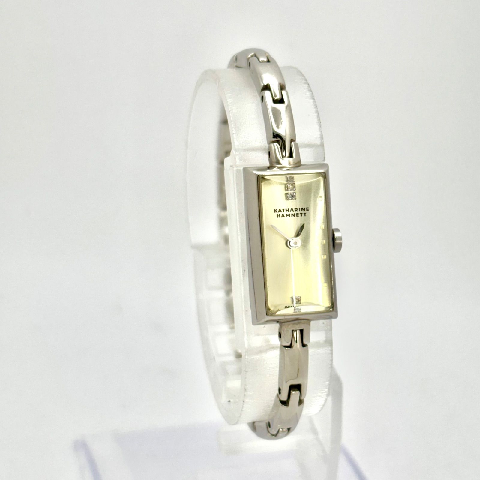 新品電池】KATHARINE HAMNETT キャサリンハムネット 3Pダイヤ カット 