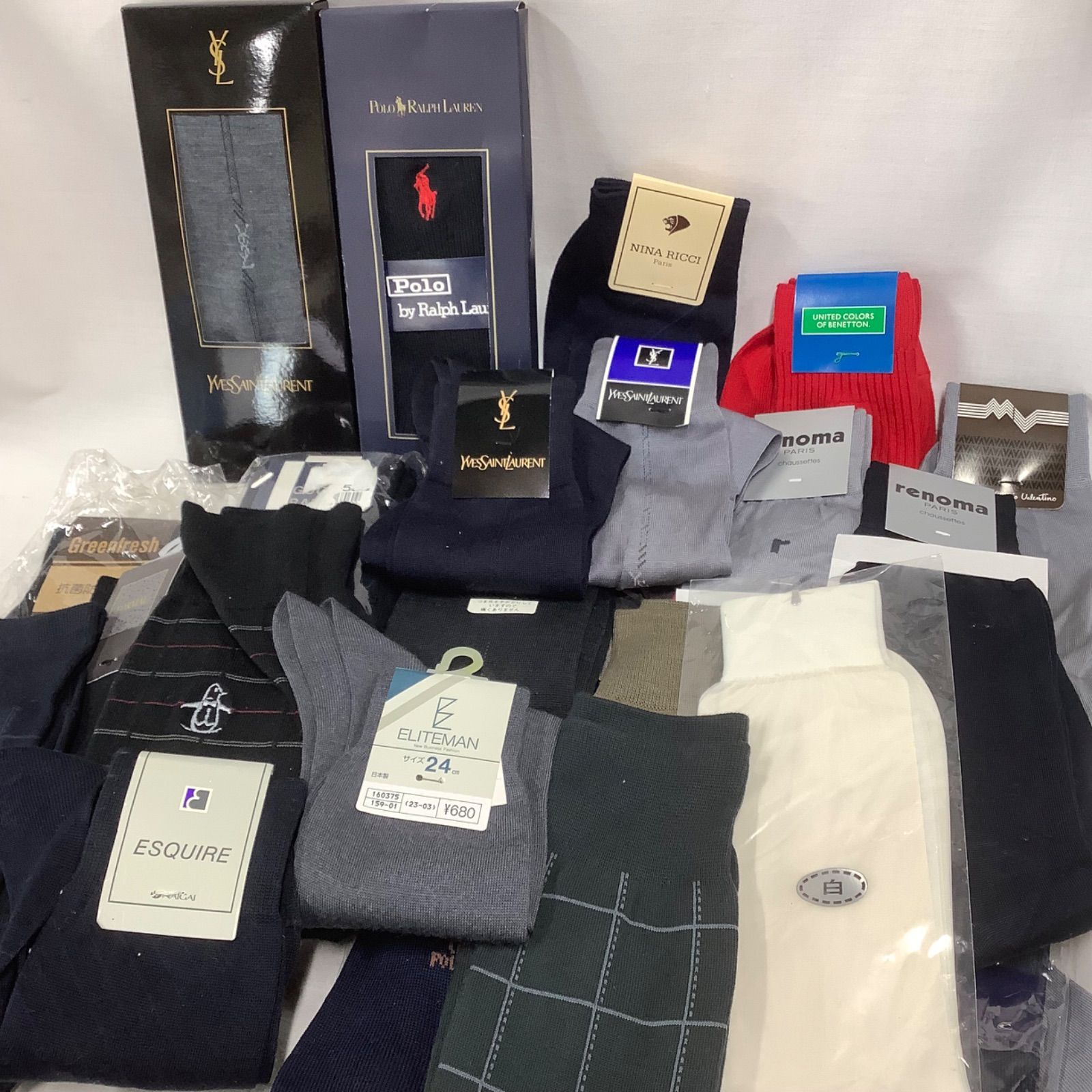 未使用】メンズ靴下 ソックス まとめ売り いろいろ イヴ・サンローラン