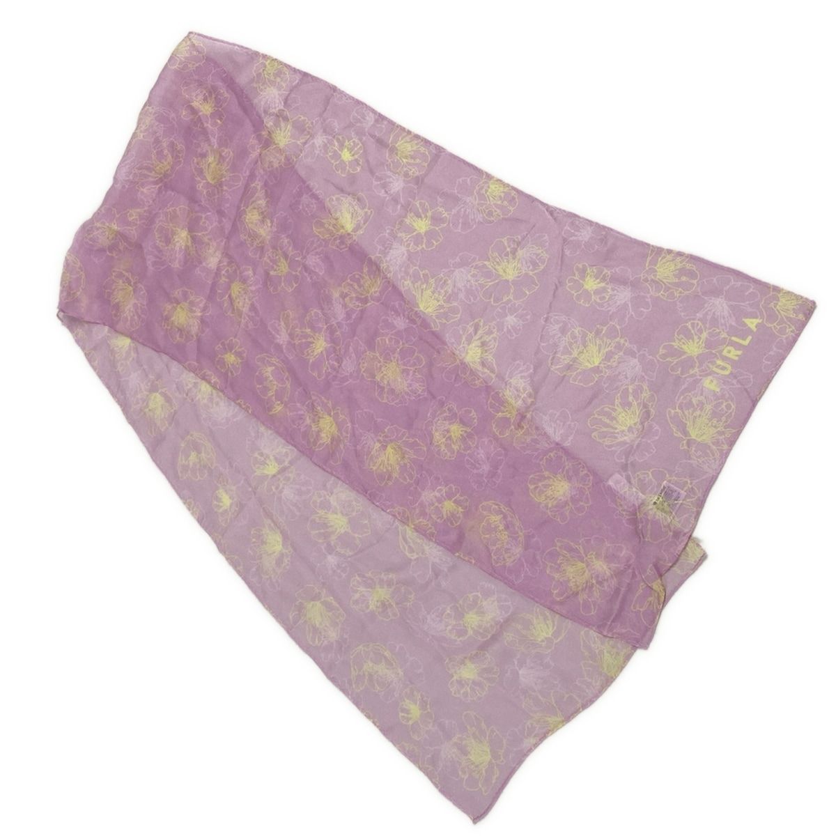 FURLA フルラ スカーフ ピンク イエロー 花柄