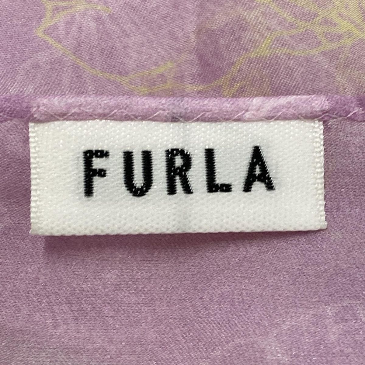 FURLA フルラ スカーフ ピンク イエロー 花柄