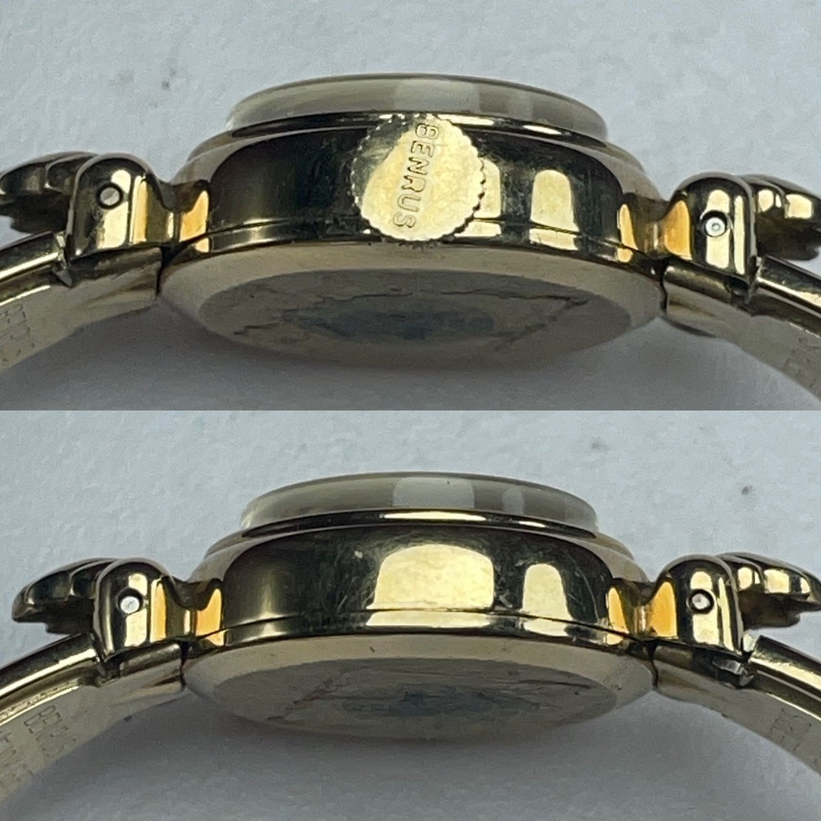  10 KGF ♥ 1950年代製 BENRUS ベンラス 手巻 ブレスレット ヴィンテージ アンティーク 腕時計 稼働品 手巻き時計 腕時計(アナログ)