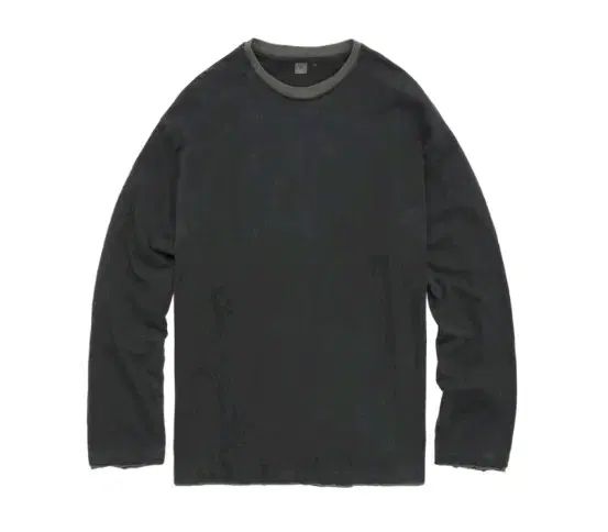 3 POLYTERU レイヤード ロングスリーブ ディープ チャコール セージ