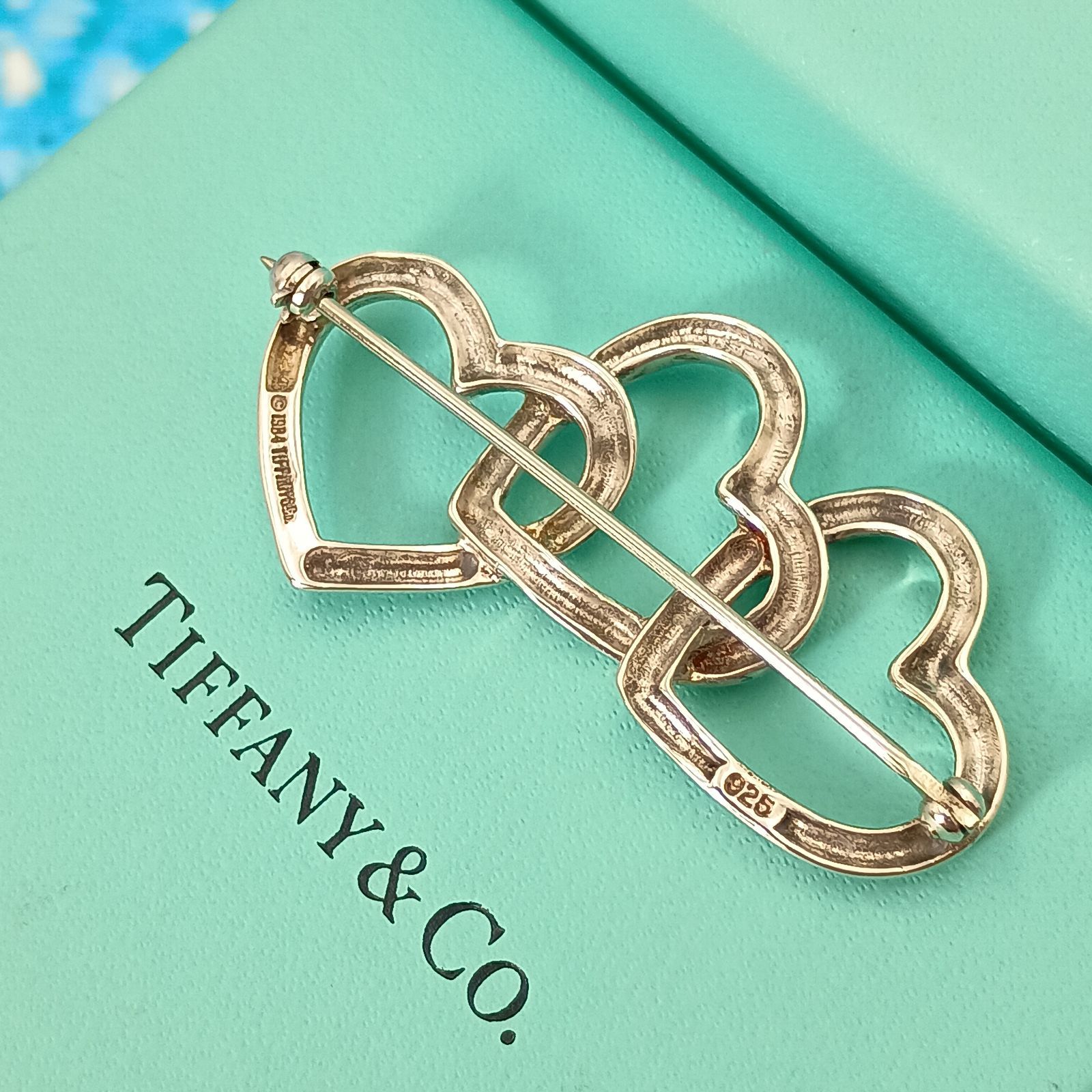 TIFFANY&Co. ティファニー トリプルハート ブローチ ハート レディース