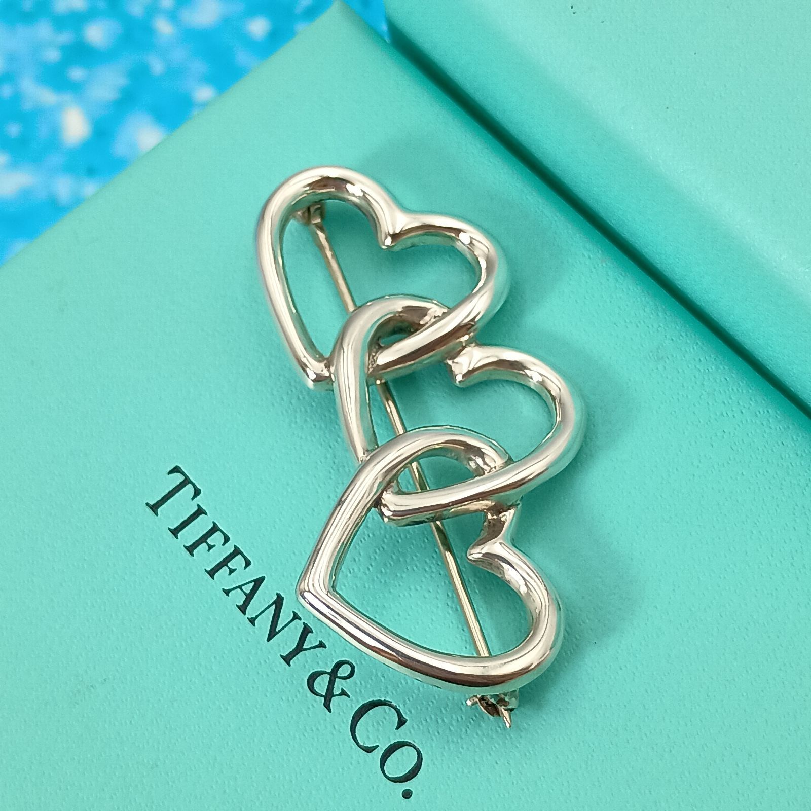 Tiffany&Co. ティファニー トリプルハート ブローチ シルバー 925 TIFFANY&Co. ティファニー トリプルハート ブローチ ハート レディース