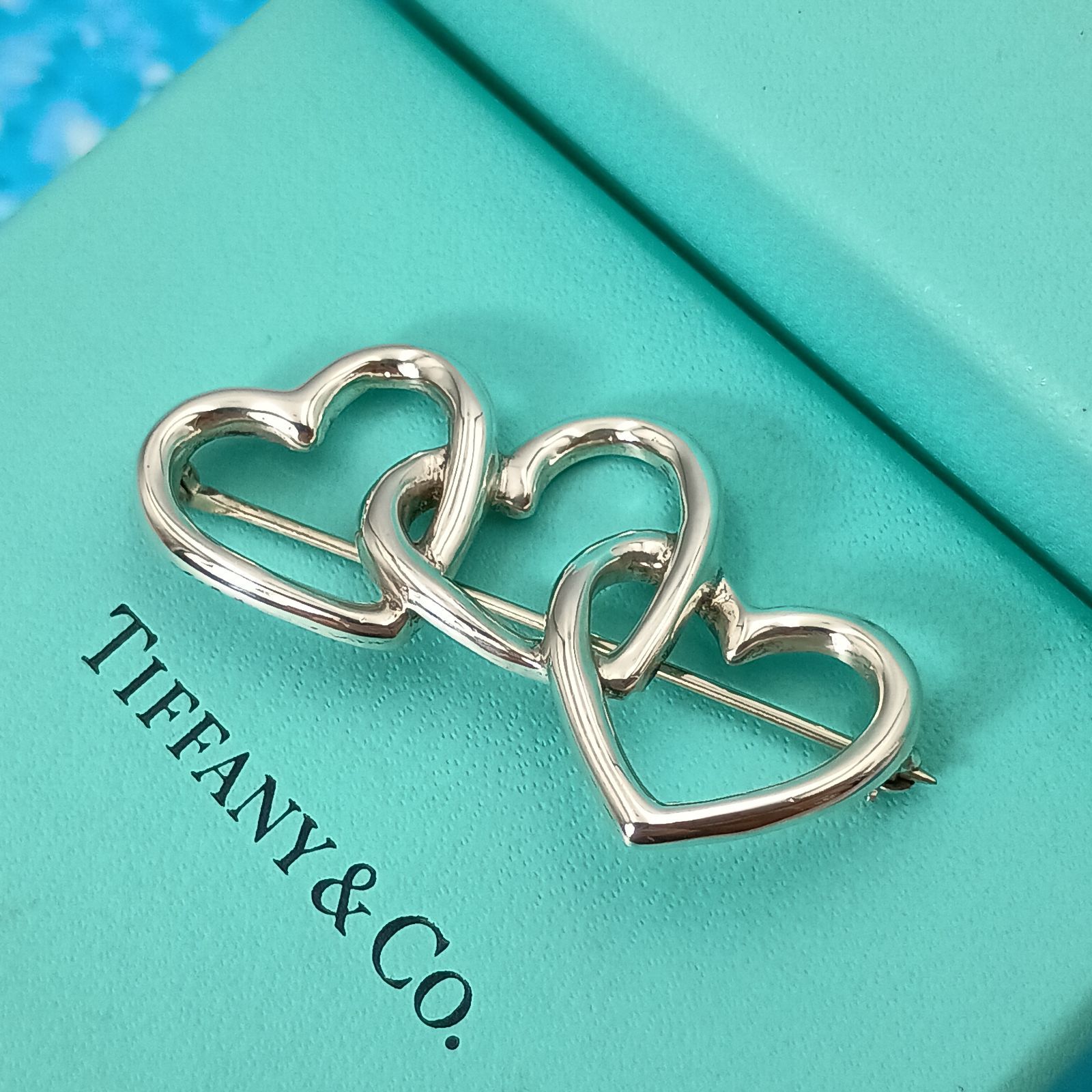 TIFFANY Co ティファニー トリプルハート ブローチ ハート レディース シルバー925 オールドティファニー