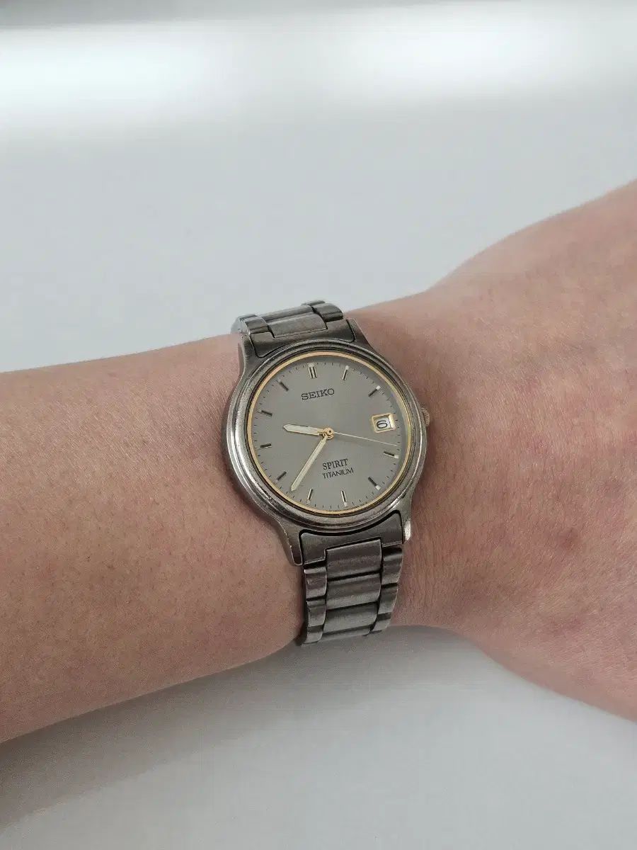  ヴィンテージ セイコー スピリット チタン 時計 腕時計(クォーツ) 腕時計(アナログ)