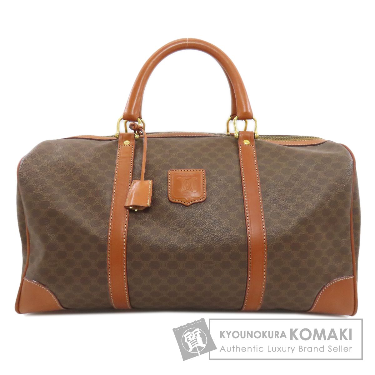 CELINE セリーヌ マカダム柄 ボストンバッグ PVC レディース