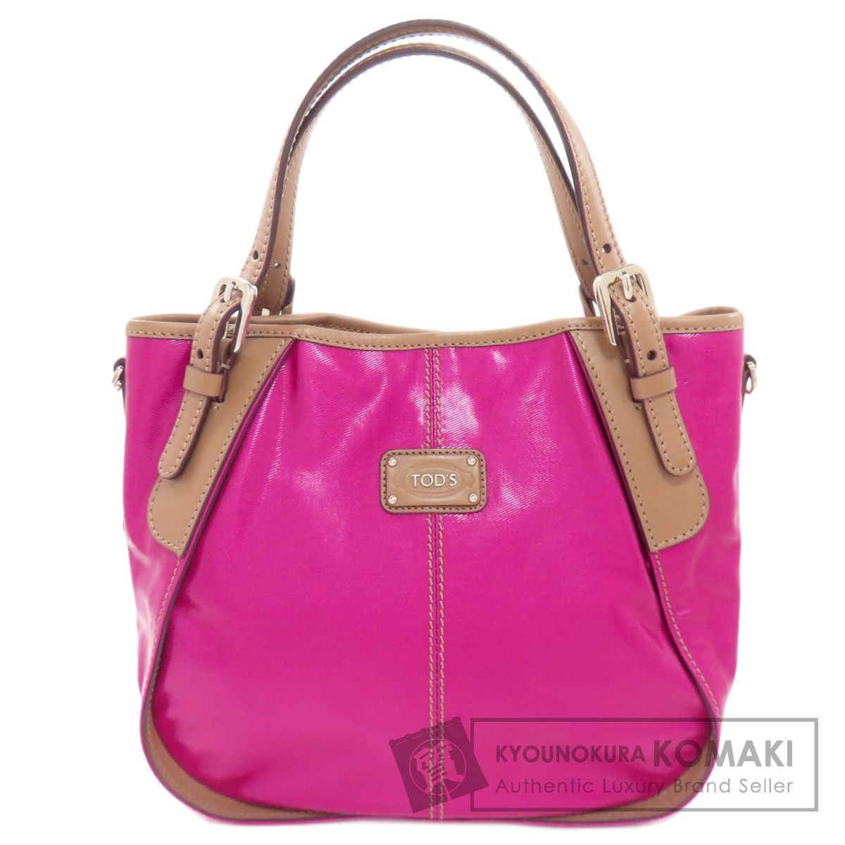 TODS トッズ ロゴ ハンドバッグ PVC レディース