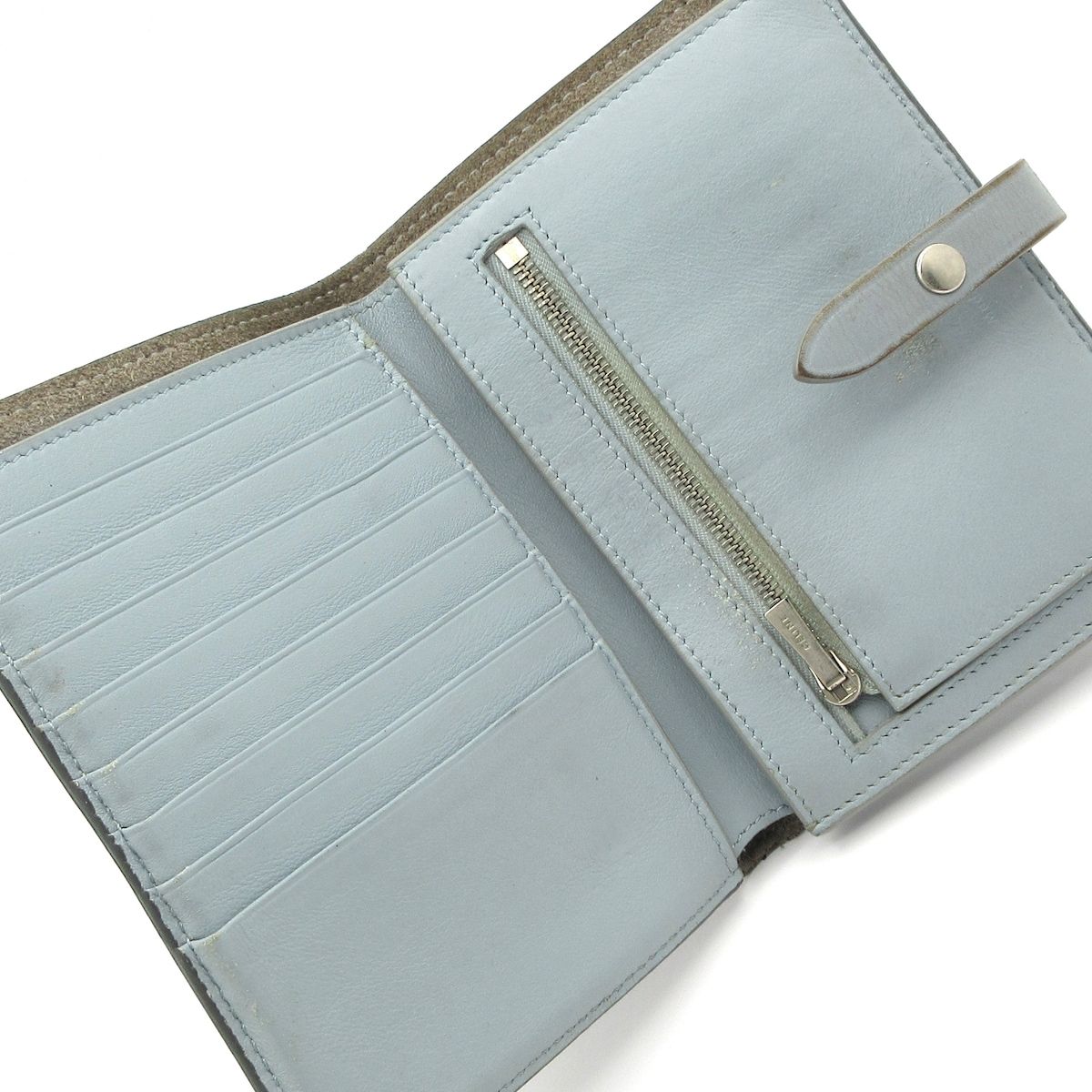 CELINE セリーヌ マルチファンクション ミディアム ブルー グレー N04 セリーヌ:ストラップ ミディアム マルチファンクション ウォレット