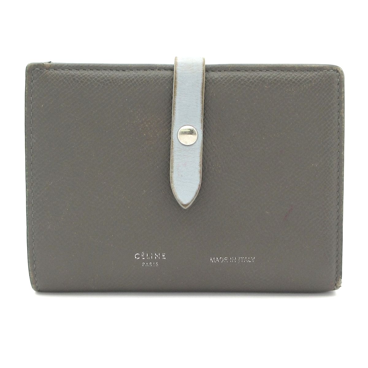 【最終お値下げ中】CELINE グレー 二つ折り財布 中古 セリーヌ 二つ折り財布 レディース ブランド CELINE スモール