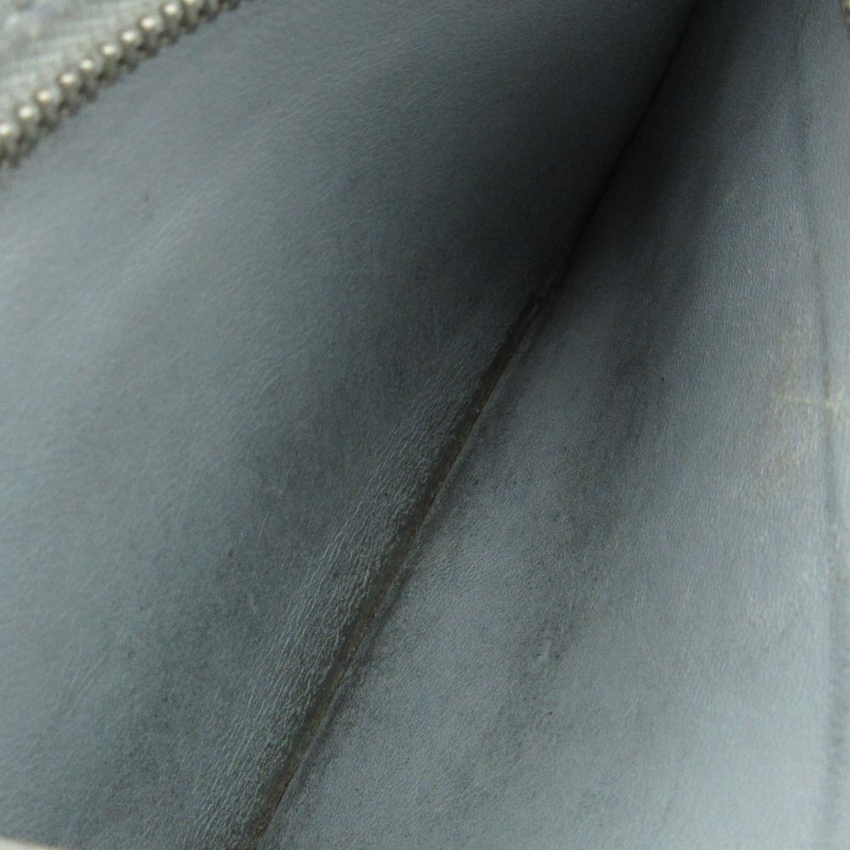  CELINE セリーヌ 2つ折り財布 ストラップミディアムマルチファンクション グレー ライトブルー レザー 二つ折り財布 折り財布