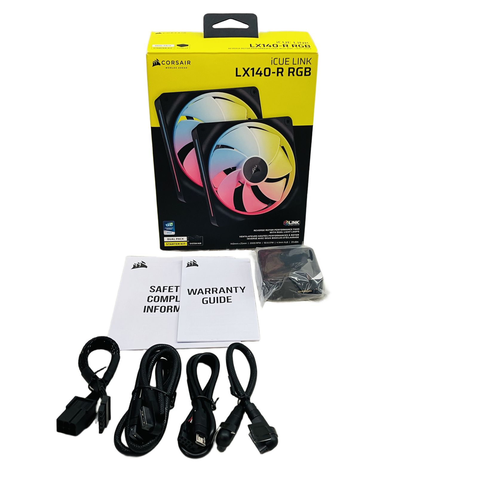 CORSAIR iCUE LINK LX 140 R RGB Dual Fans Reverse Starter Kit CO 9051052 WW PCパーツ ケースファン コルセア 開封済 ♥