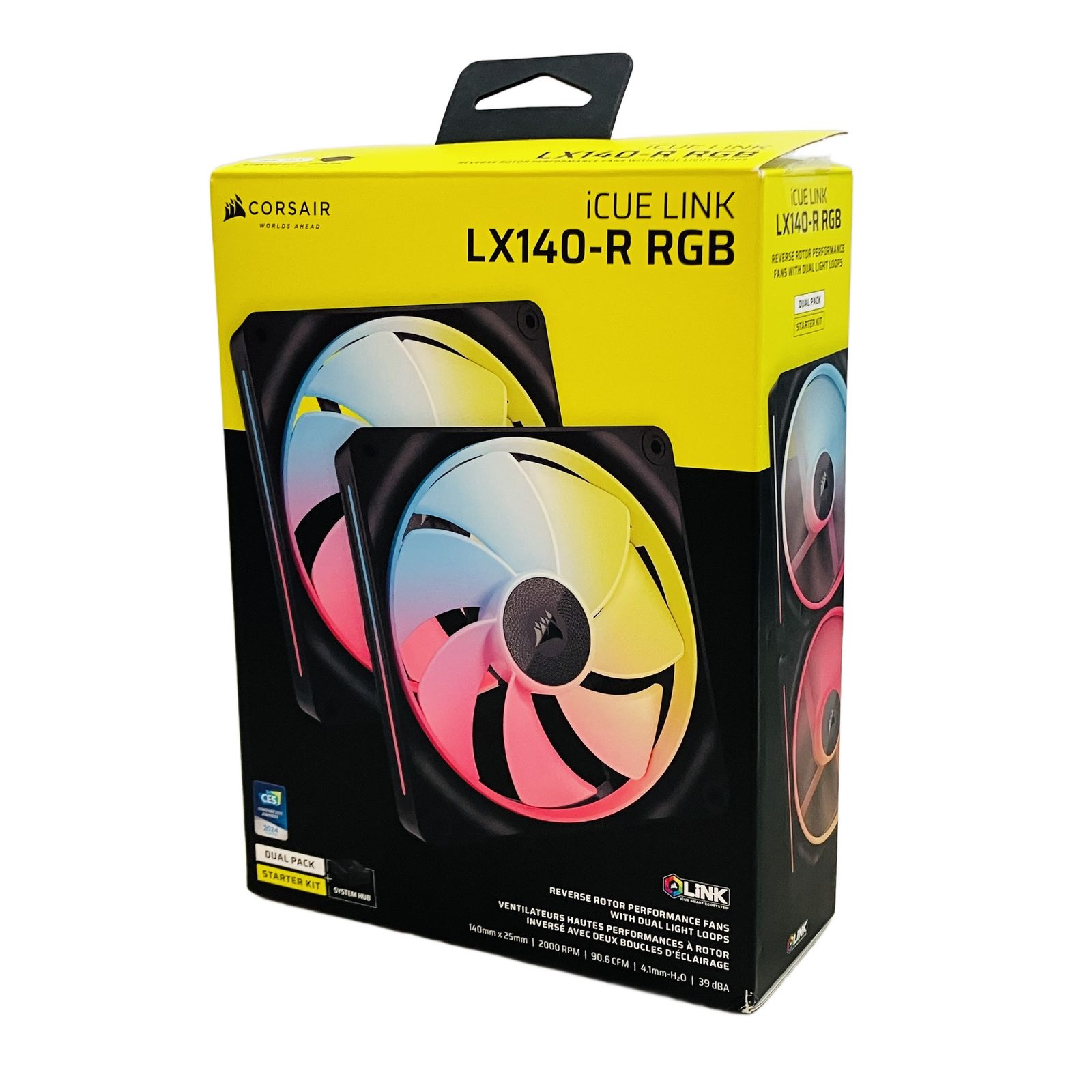 CORSAIR iCUE LINK LX 140 R RGB Dual Fans Reverse Starter Kit CO 9051052 WW PCパーツ ケースファン コルセア 開封済 ♥