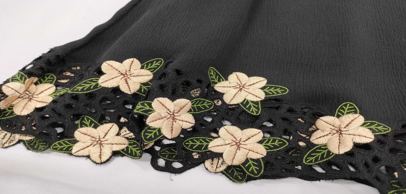 TOCCA トッカ ワンピース ブラック 刺繍レース フレンチスリーブ