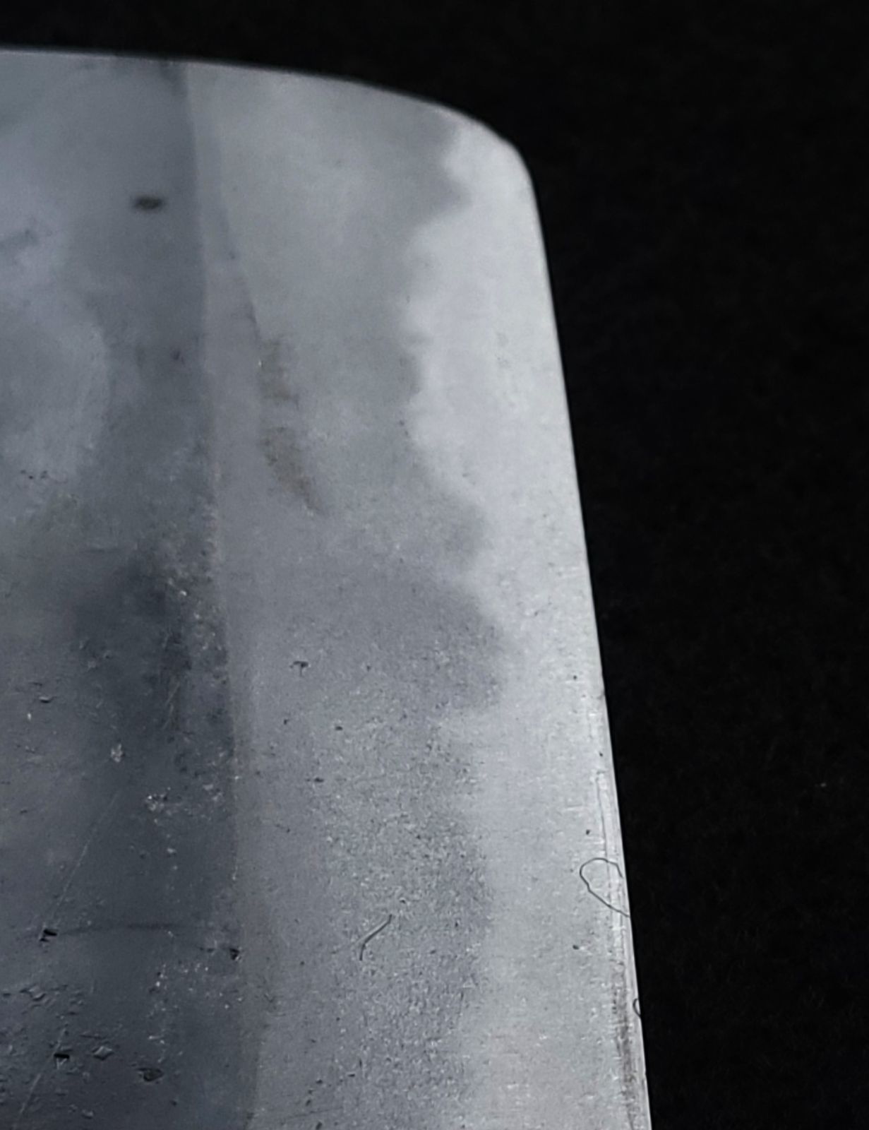 青紙2号 黒打 菜切包丁 210㎜ G1447 焼栗柄 手作り 鍛造 月光作