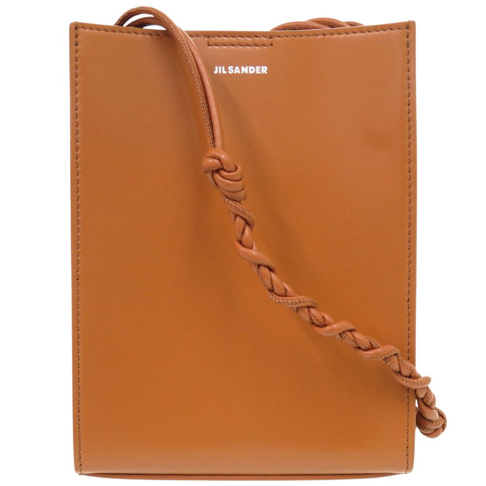 ジルサンダー タングルスモールショルダーバッグ カーフレザー TAN ブラウン 1744 JIL SANDER