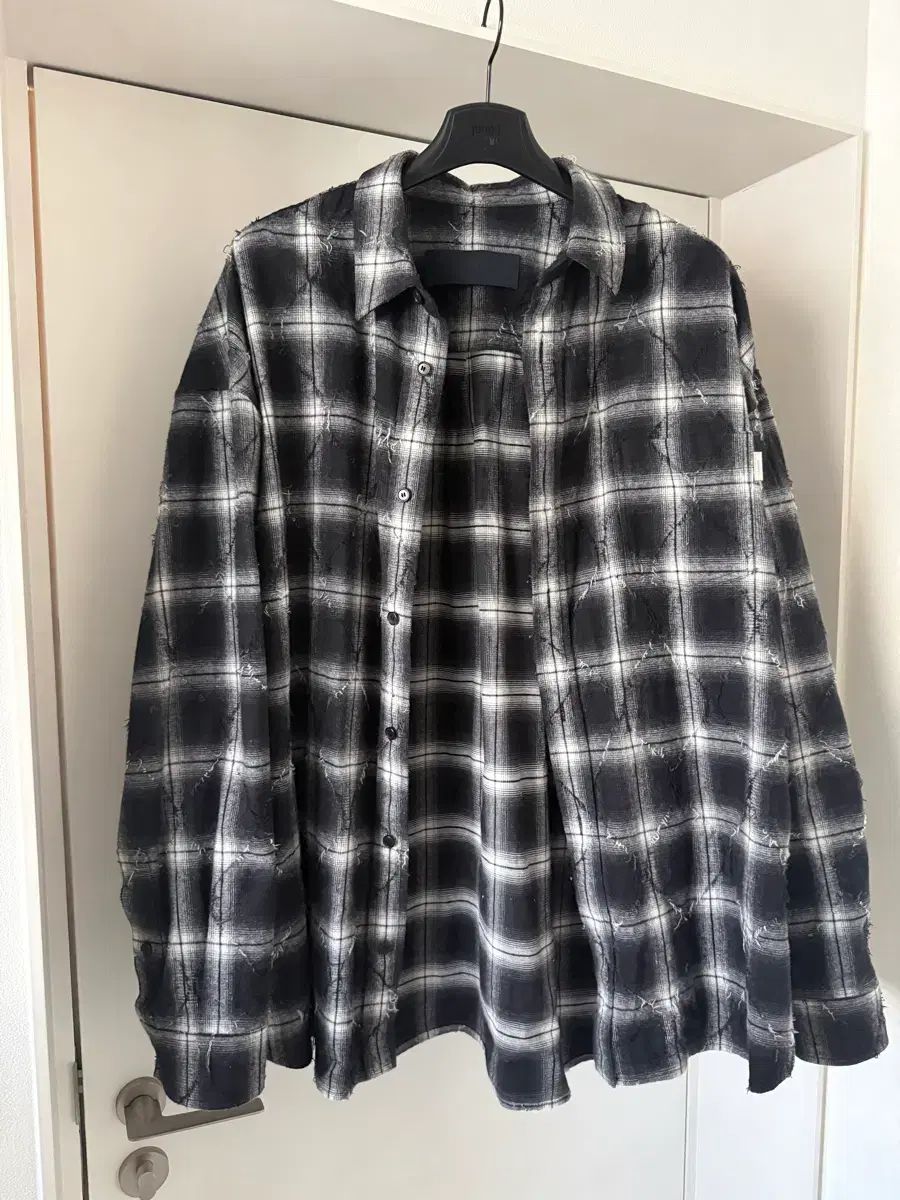 Juun J アーガイル シャツ ブラック 50