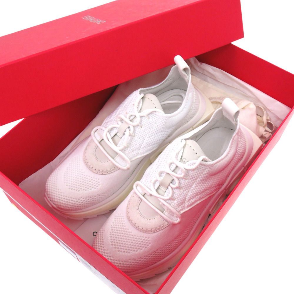 サルヴァトーレフェラガモ Nima sneakers 0760648 スニーカー ゴム カーフ 紡織繊維 ホワイト 2041 Salvatore Ferragamo