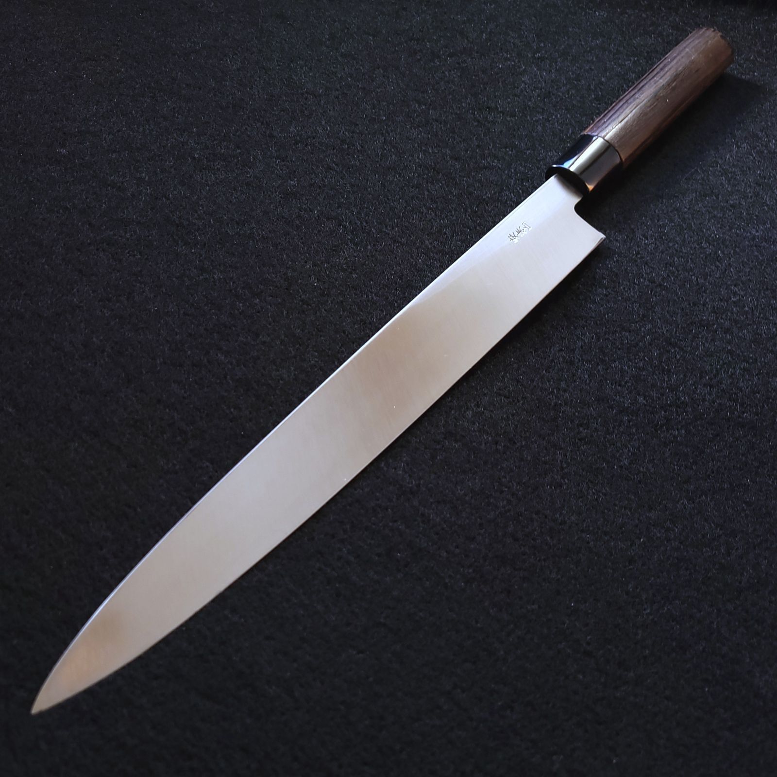 白紙2号 柳刃包丁 286㎜（尺） G9374 焼栗柄 月光作 白紙2号 柳刃包丁 286㎜（尺） G9374 焼栗柄 月光作 - メルカリ