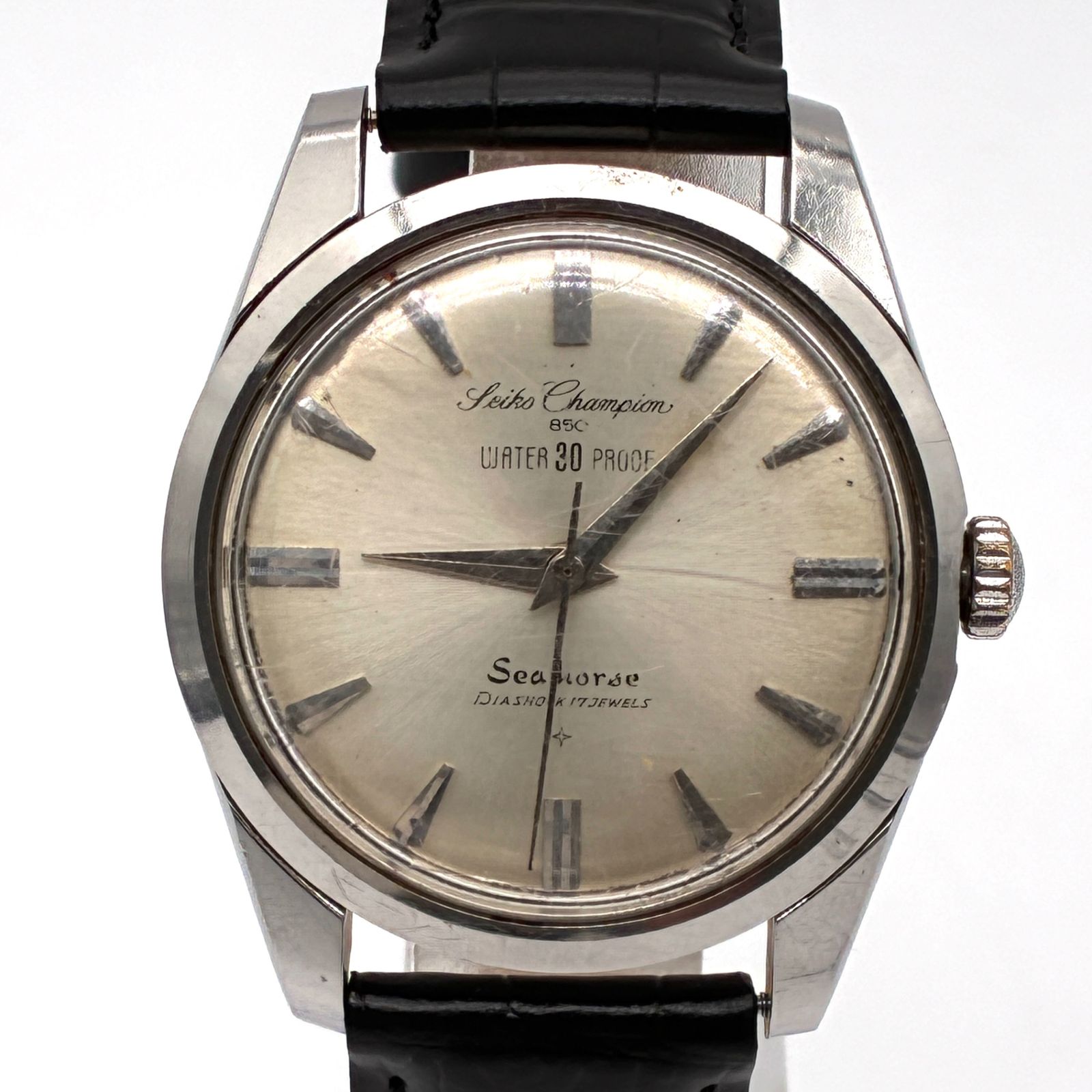 稼働品 SEIKO セイコー チャンピオン メンズ 腕時計 シーホース ヴィンテージ オールド コレクション ホワイト