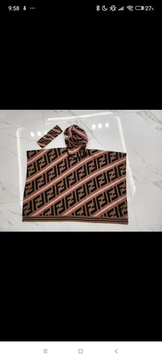 フェンディ FF ロゴ ポンチョとカチューシャ セット