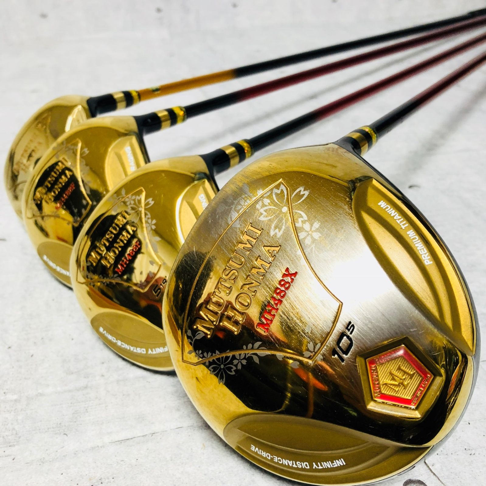 MUTSUMI HONMA ムツミ ホンマ MH 488 X F U 1 W 5 7 6 UT 4本 メンズゴルフ クラブ ウッド 初心者 入門