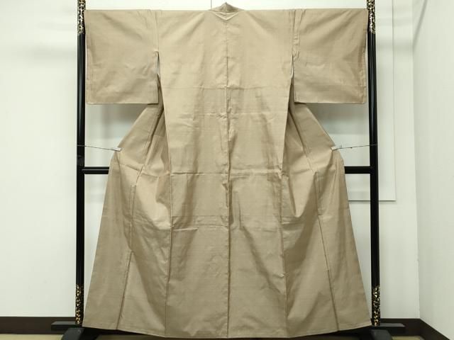 平和屋本店○極上 東郷織物謹製 本場大島紬 肥後煤竹色地 逸品