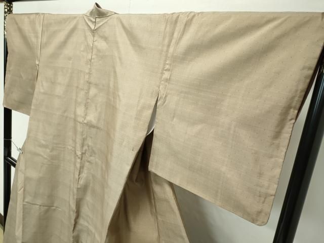 平和屋本店○極上 東郷織物謹製 本場大島紬 肥後煤竹色地 逸品