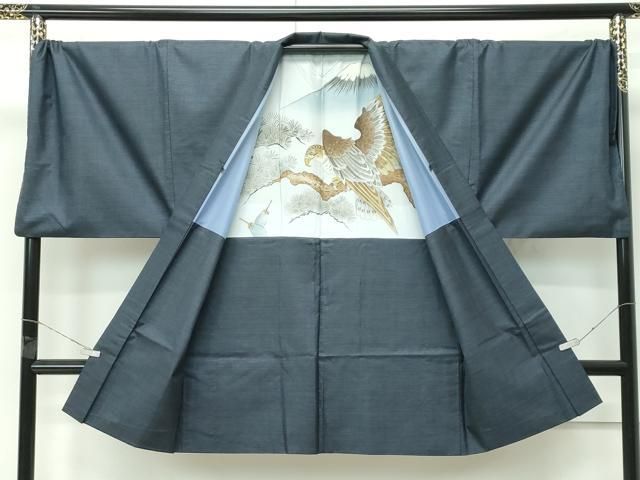 平和屋本店○極上 男性 本場大島紬 アンサンブル キングサイズ 100亀甲