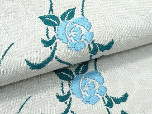 平和屋本店●極上　九寸名古屋帯　唐織　薔薇　バラ　やまと誂製　逸品　未使用　CZAA4922s6 平和屋本店○極上 九寸名古屋帯 唐織 薔薇 バラ やまと誂製 逸品 未